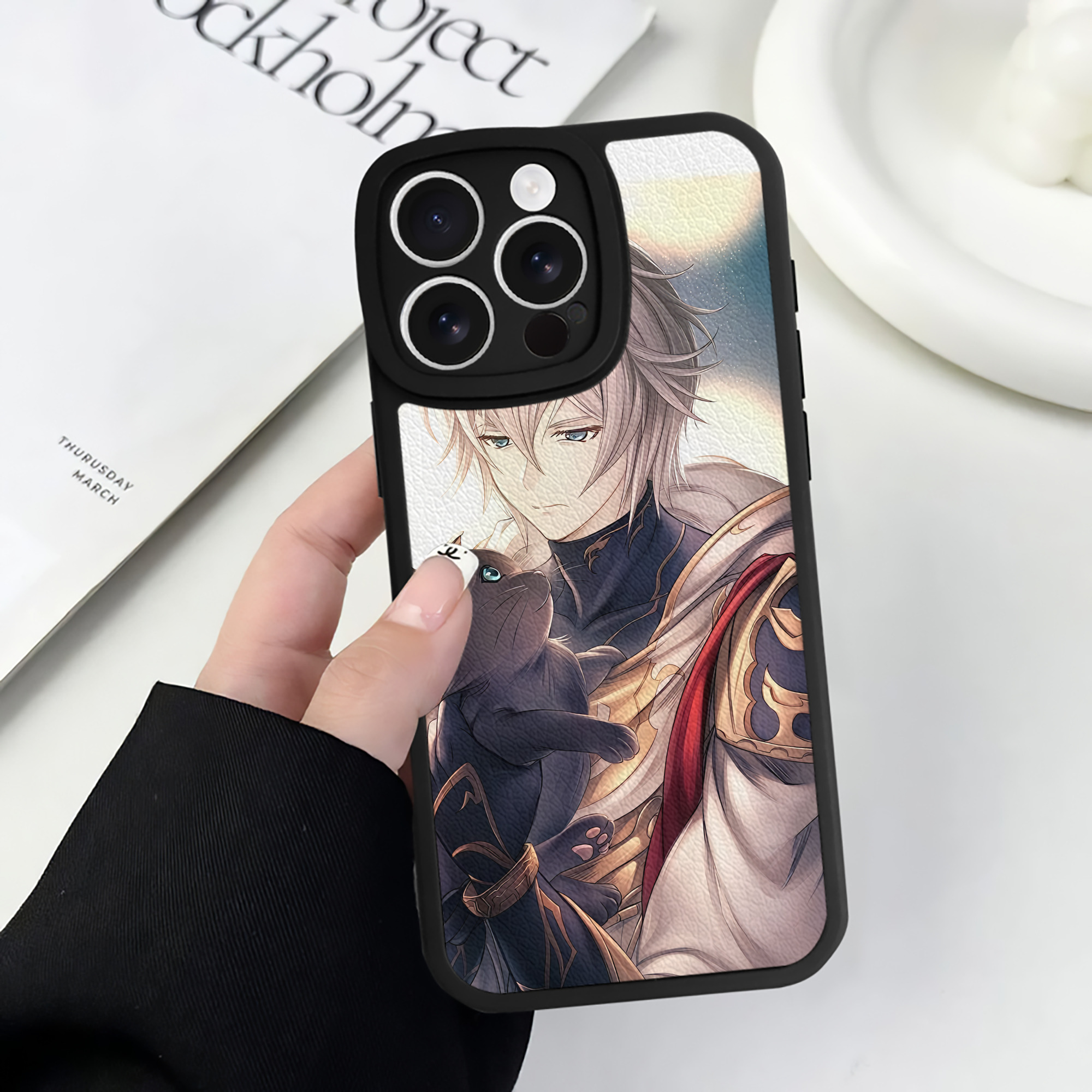 （画像用） 刀剣乱舞 Touken Ranbu 【iPhone 16シリーズ対応】シリコンスマホケース（レザー調） 材質：シリコン